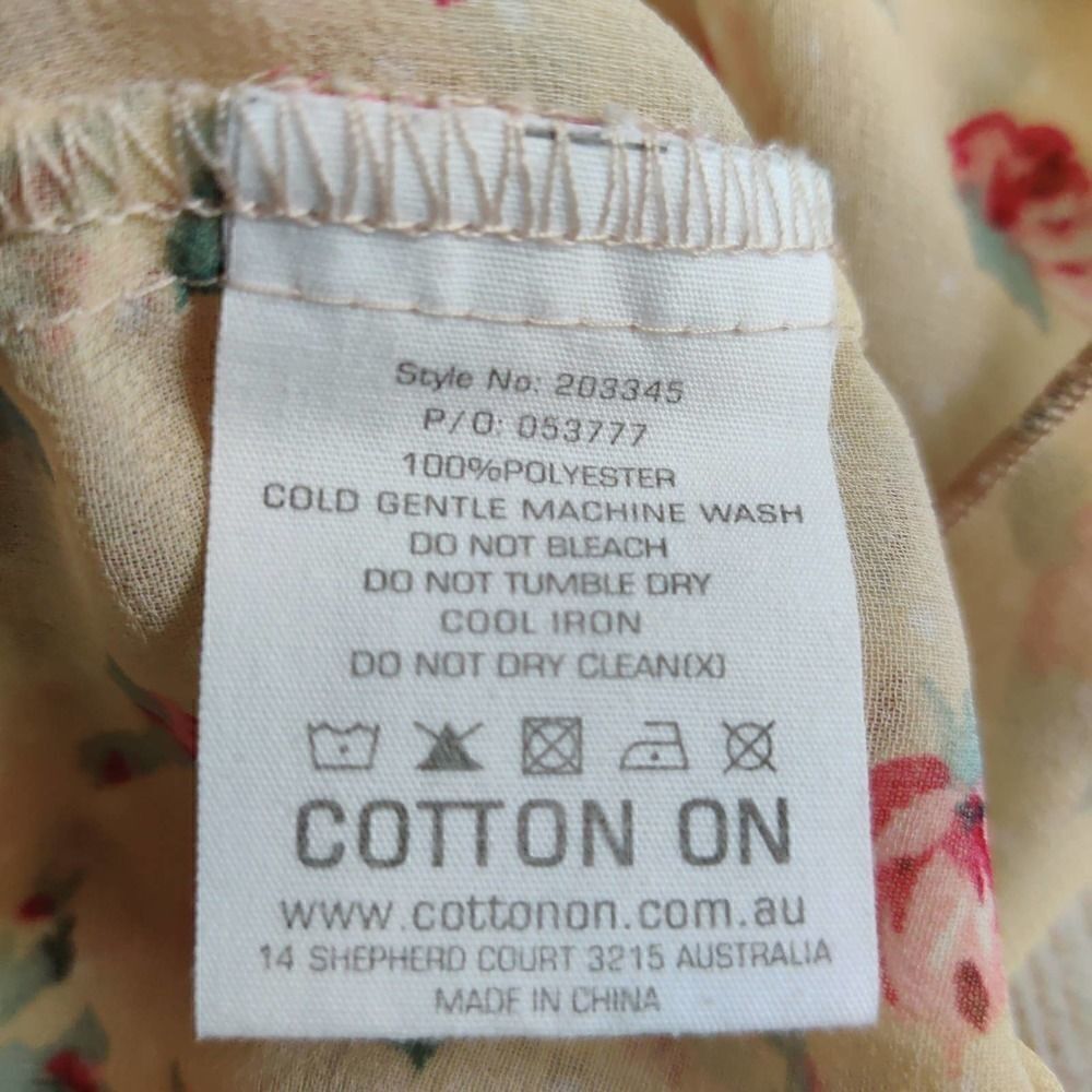 Cotton On flowy sheer floral blouse sz XS - Picture 10 of 11